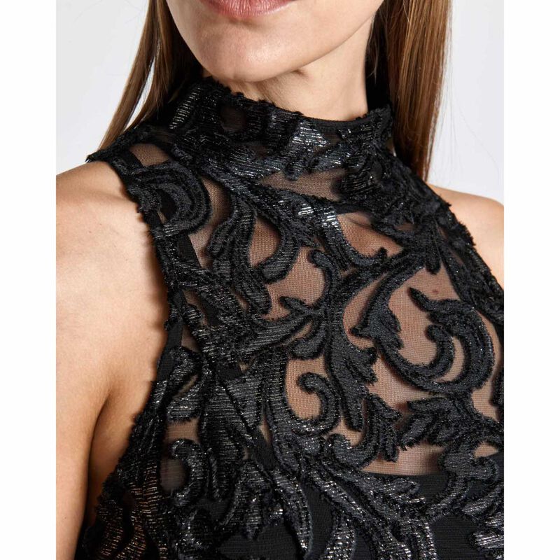 Cue Tapestry Lurex Racer Midi Dress image number 2
